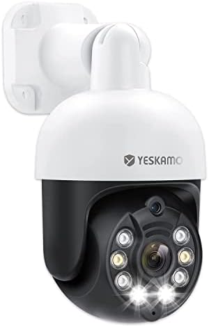 Yeskamo תוסף חיצוני מצלמת אבטחה צבע ראיית לילה למערכת מצלמות אבטחה של POE, מצלמת אור Floodlight Ultra-HD