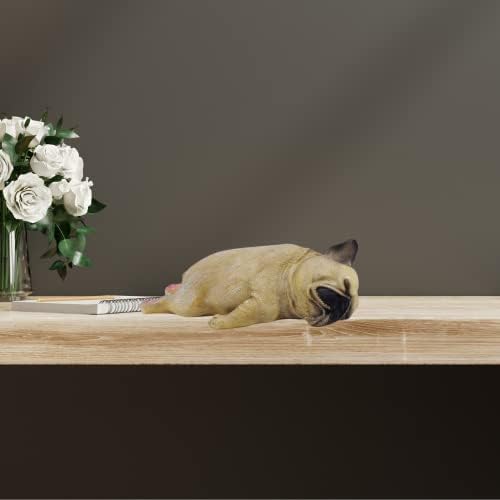 אוסף כלבלב של שעה נוחה, פריטי אספנות כלבים מיניאטוריים 5 אינץ 'צלמיות ישן, פסל בעלי חיים מציאותי פסל בית,