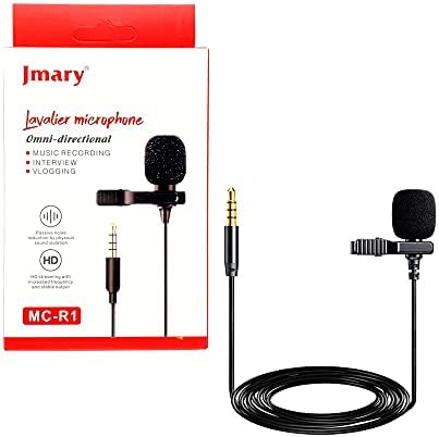 Microphone JMary MC -R1 -Lavalier Lavalier Microphone Microphone Combenser MIC להקלטה סלולרית מיקרופון לראיון