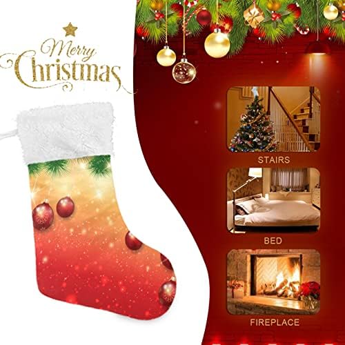 גרבי חג המולד של Alaza רקע חג המולד אדום קלאסי קלאסי קלאסי קישוטי גרביים גדולים לעיצוב המסיבה של עונת החג המשפחתית