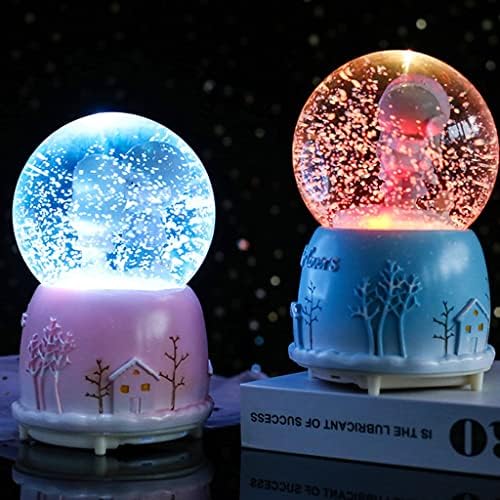 אורות צבע יצירתיים צפים פתיתי שלג אור ירח לבן זוג זכוכית כדורי כדורי קופסת מוזיקה טנאבאטה מתנה ליום הולדת