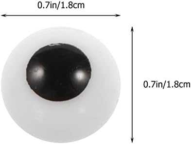 Sewacc בובות שחורות 400 יחידות פלסטיק עין מלאכה שחורה עיניים מדומה עיניים חומרים סימולציה סימולציה של אביזרי