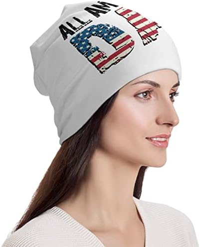 כל אמריקאי אבא יוניסקס כפת כובע רך חם גולגולת כובע בסוודרים כובע לשינה ריצה מזדמן