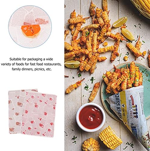 100 גיליונות שעוות נייר גיליונות אפיית עמיד למים נייר גלישת רקמות גריז עמיד מזון פיקניק נייר עבור מזון