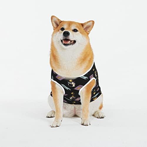 חולצות חיית מחמד כותנה כרטיסי טארוט-וינטג '-וולאן תלבושות כלבים חתול כלב פיג'מה כלב רך אופן סרבלים מחמד חיות