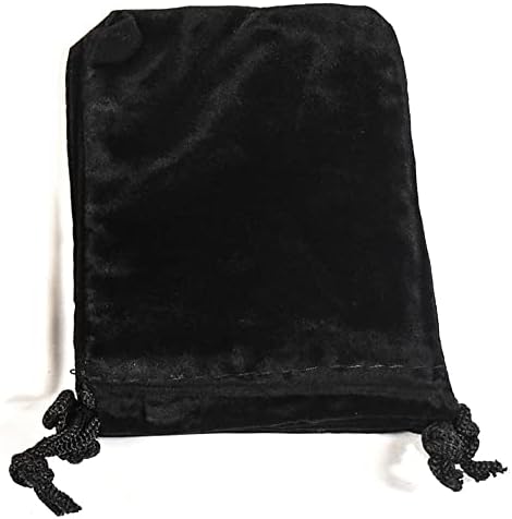 2 מחשב 3.7 שחור קטיפה שקיות שקיות עבור גבישי אבנים מינרלים שמירה מחזיק אחסון כדור ביצת כוכב פבל נשיאה