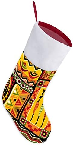 אשת אמנות אפריקאית עם אלמנטים היסטוריים סיר גרבי חג המולד גרביים תלייה מדפיס קישוטי אח עץ חג המולד