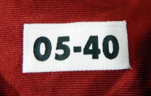2005 סן פרנסיסקו 49ers Blank משחק הונפק אדום ג'רזי 40 DP34717 - משחק NFL לא חתום בשימוש בגופיות