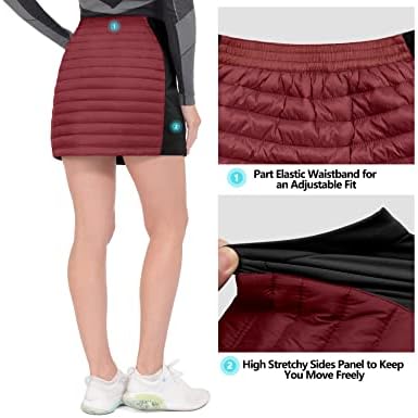 חמור קטן אנדי אנדי לנשים קל משקל ספורט ספורטס חצאית מרופדת חמה טיולים חיצוניים