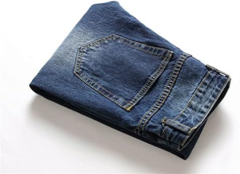 גברים של קל משקל היפ הופ ג 'ינס קרע ישר רגל שטף ג' ינס ג 'ינס בציר למתוח במצוקה ז' אן מכנסיים
