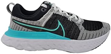 Nike's Nike's React Infinity Run Flyknit 2 נעל ריצה, לבן/אורורה ירוק-שחור, 7.5 מ 'ארהב