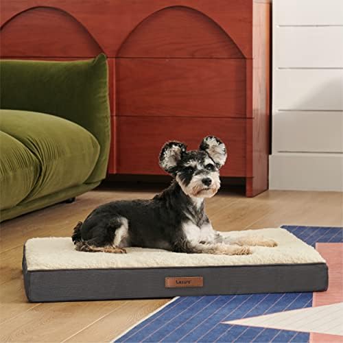 כיסוי מיטת כלבים של Lesure - מיטת כלבים גדולה ניתן לשטוף כיסוי נשלף, כיסוי החלפה למיטות מטורפות