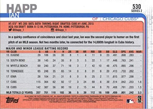 2019 Topps 530 איאן Happ Chicago Cubs כרטיס בייסבול