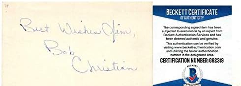 בוב כריסטיאן שיקגו ווייט סוקס ד '1974 חתם על כרטיס אינדקס 3 על 5 בקט ג' 62319-חתימות חתוכות