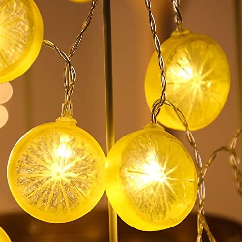 אורות מיתר לימון, Merdeco 10ft 20 LED Plug פנימה אורות מיתרים לימון אורות פיות לבנים חמים למסיבת יום הולדת