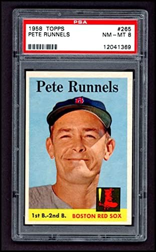 1958 Topps 265 Pete Runnels Boston Red Sox PSA PSA 8.00 Red Sox