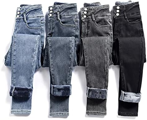 כותנה ג 'ינס מותניים ישר רופף קטיפה מעובה חם הארן מכנסיים גבוהה נשים של ג' ינס נשים של נשים ז ' אן שמלה