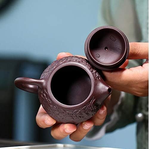 סיר תה Wionc סיר סגול חרס קסשי קומקומי יופי קומקום קומקום גולמי עפרות תה בעבודת יד.