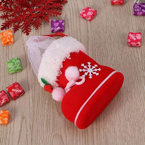 נעלי חג המולד סנטה סוכריות תיק מגפי אדום נעלי מתנה גרב חטיפים עט מיכל בית קישוטי חג המולד עץ קישוטי
