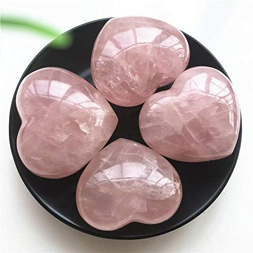 Ruitaiqin Shitu 1pc בצורת לב ורד טבעי גביש לב אבן ורוד קוורץ דגימות ריפוי אבנים טבעיות ומינרלים
