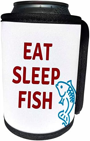 חיי אגם 3 דרוז עם טקסט של דגי שינה אוכלים - יכול לעטוף בקבוקים קירור יותר