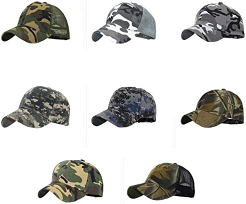 כובע רשת CAMO של גברים יוניסקס מהיר יבש כובעים טקטיים הסוואה כובעי בייסבול שוטפים כותנה לא מובנית כובע משאית