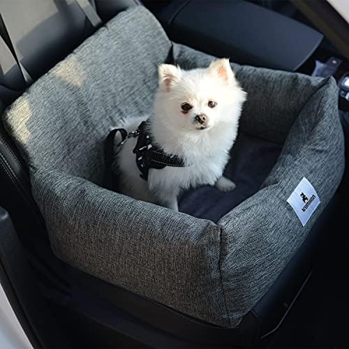 קומיהון כלב רכב מושב שדרוג דלוקס רחיץ נייד לחיות מחמד רכב בוסטרים מושב נסיעות קייג ' עם קליפ על בטיחות רצועה, מושלם