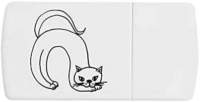 קופסת גלולות 'חתול בנדי' עם מפצל טבליות