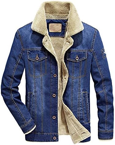 אופנה גברים של סתיו חורף כיס כפתור קפיצי ג ' ינס חם מעיל למעלה מעיל