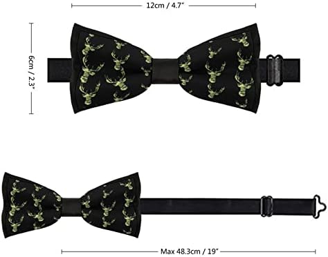 עכביש חתול הסוואה חץ וקשת צבי מצחיק עניבה מראש קשור פורמליות עניבת פרפר מתכוונן עניבת פרפר מודפס עבור גברים