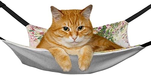 ערסל לחיות מחמד מיטת שינה חתול פרח עם רצועות מתכווננות ווי מתכת 16.9 איקס 13