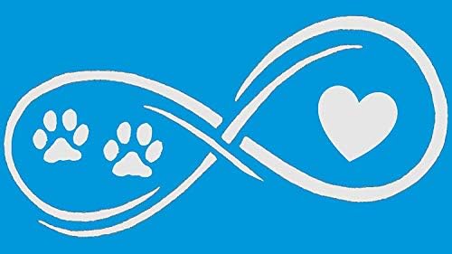 מדבקות כחול -גראס אינפיניטי כפות לב כלב או מדבקה מדבקות מדבקות