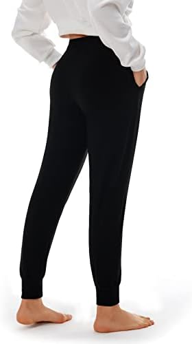 מכנסי טרנינג מרופדים לליס לנשים ריצות תרמיות של נשים עם כיסים אימון יוגה מכנסי טרקלין ריצה מזדמנים