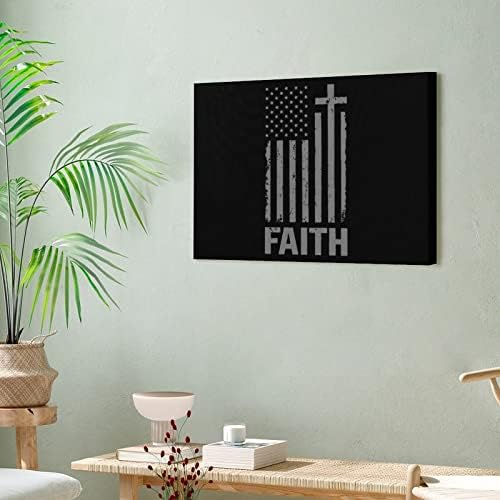 Nudquio USA אמונה דגל דגל בד ציור אמנות קיר תלייה תלייה לחדר שינה ביתי Offce Spore Sthyment Style Style