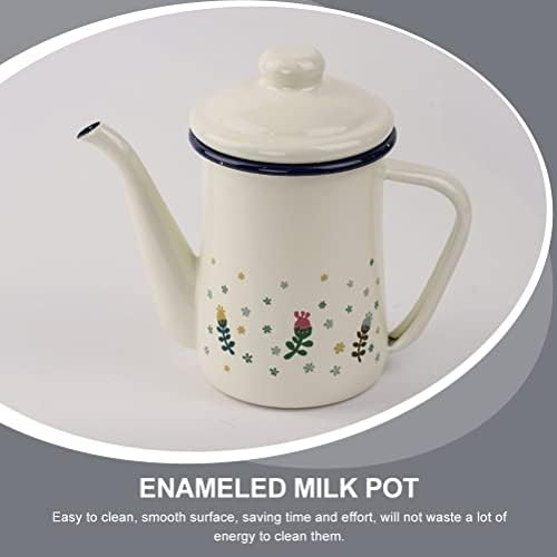 סיר שמן מטבח סיר חלב יצירתי מלון קפה מגיש סיר קפה אמייל סיר