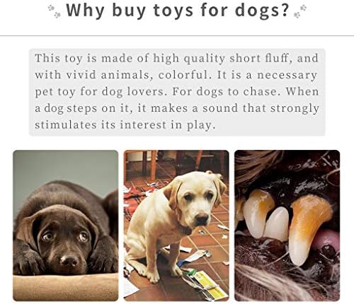ANDIKER GOG ממולא צעצוע כלב קטיפה צעצוע כלב קורדרוי צעצוע אינטראקטיבי עמיד כולל צעצוע של דינוזאור של צורת דינוזאור