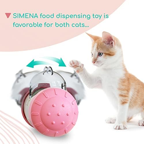מזין איטי של סימנה לחתולים וכלבים קטנים, צעצוע מתקן לטיפול בחיות מחמד למניעת משקל יתר, צעצוע מרדף
