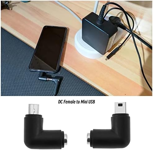 2 PCS DC 5.5x2.1 ממ למיני מתאם USB מיני 90 מעלות מיני DC מתאם חשמל מתאם חשמל מחבר טעינה למכשירים חשמליים קטנים