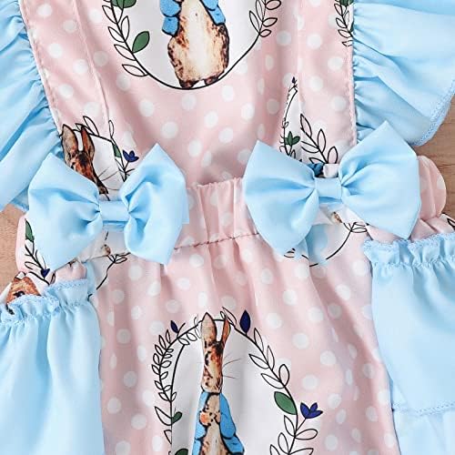 תינוקות יילודים בנות פסחא תלבושות ארנב רומפר פרוע גוף שרוול גוף סרבל סרבל אחד במכנסיים קצרים בגדי קיץ