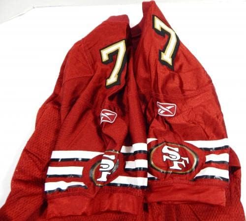 2006 סן פרנסיסקו 49ers Jesse Palmer 7 משחק השתמשו בג'רזי אדום 60 עונות P 35 - משחק NFL לא חתום משומש
