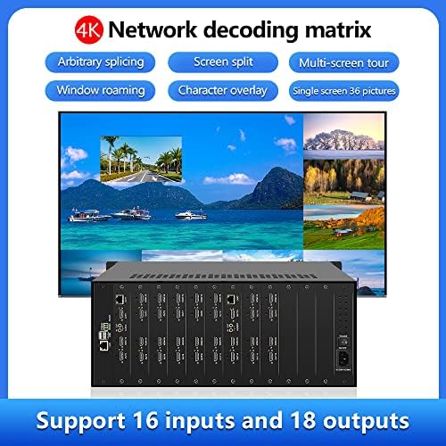 Icuixian Network Video Server Matrix Server H.265 H.264 4K HD IP מצלמת מצלמת מעקב HDMI, וידאו