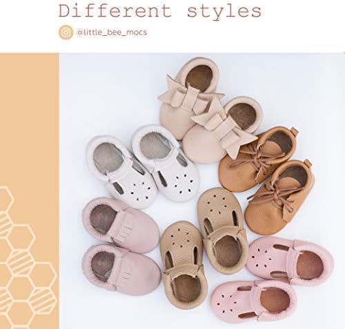 Littlebeemocs תינוקות יחידים רכים, נעלי תינוקות ופעוטות-נעלי מוקסין איטלקיות אלסטיות אלסטיות נעלי