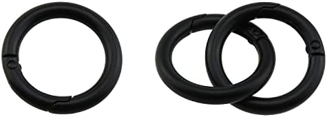 דואר אלקטרוני 6 יחידות סגסוגת O טבעת אבזם אבזם חומרה חומרת קפיץ אלקטרופורטי, 35 ממ שחור