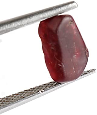 Gemhub 3.40 ct. גביש ריפוי ספינל טבעי אדום גולמי גולמי לשימושים מרובים