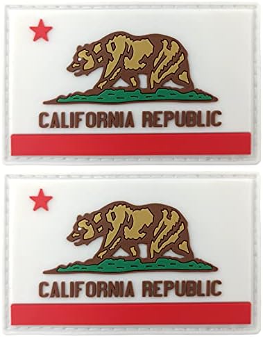 תיקון דגל קליפורניה של JBCD טקטי טקטי PVC וו גומי וולאה טלאי אטב