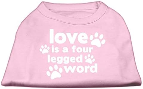 מוצרי חיות מחמד של מיראז 'אהבה היא חולצת הדפסה של מסך ארבע רגליים