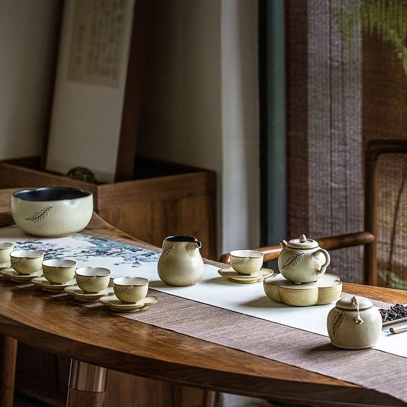 ערכת תה קרמיקה של HDRZR 6 אנשים משתמשים בסלון בית קונג פו סט תה סט שלם של מבשלת תה
