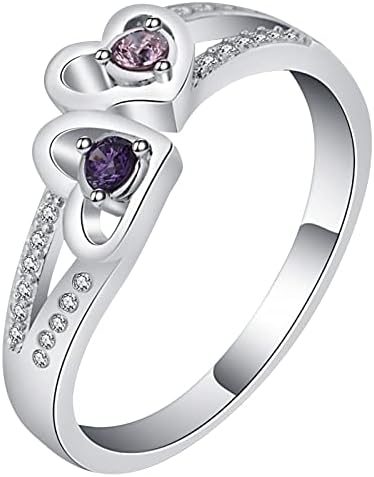 למעלה ולמטה טבעת תכשיטי צבעוני טבעת טבעת אהבה יצירתית תכשיטי יהלומי אירוסין לב טבעת גבירותיי טבעות