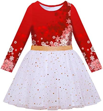 ויקיטה פעוט בנות שמלות חורף ארוך שרוול טוטו המפלגה שמלה לילדה 3-7 שנים חג המולד מתנה