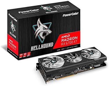 PowerColor Hellhound AMD Radeon RX 6700 XT כרטיס גרפיקה משחק עם זיכרון GDDR6 של 12 ג'יגה -בייט,